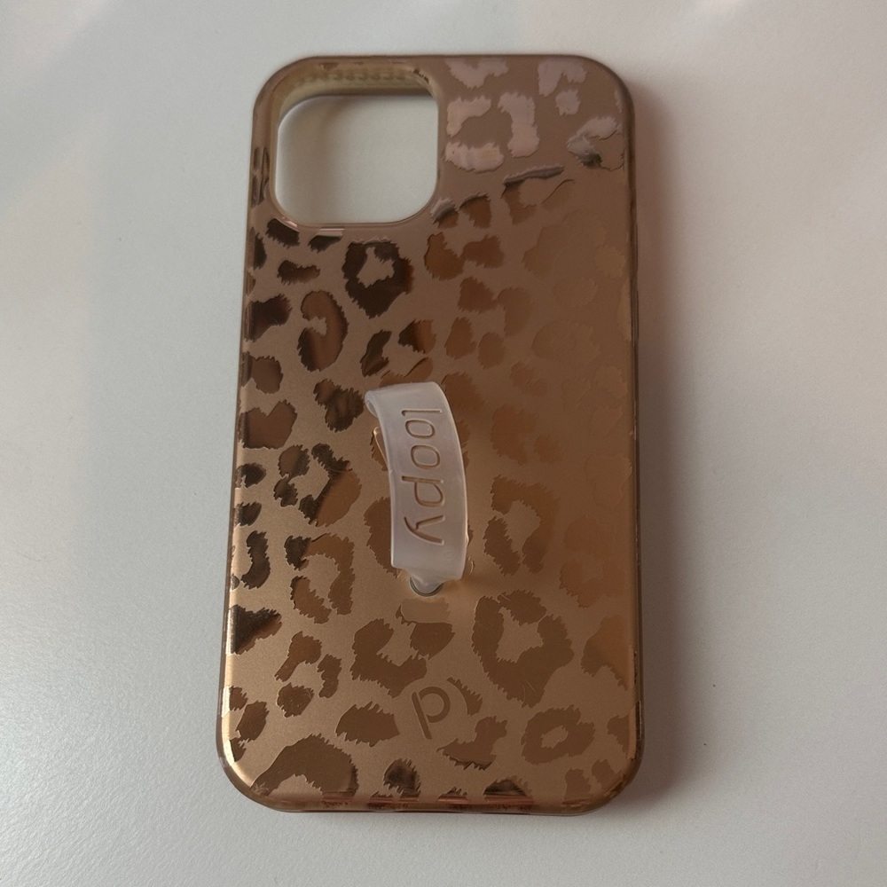 Loopy Case Metallic Leopard Phone Case - Gold Righty
